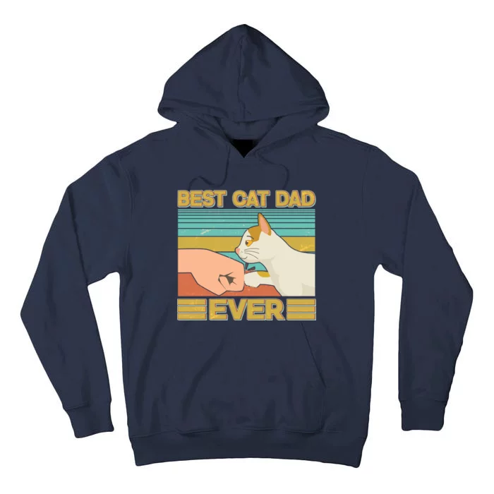 Retro Best Cat Dad Ever Tall Hoodie