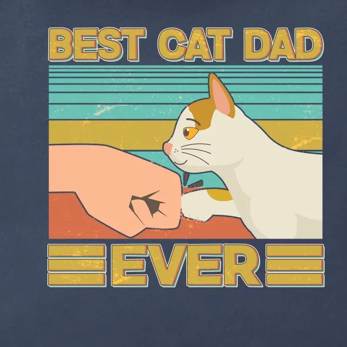 Retro Best Cat Dad Ever Zip Tote Bag