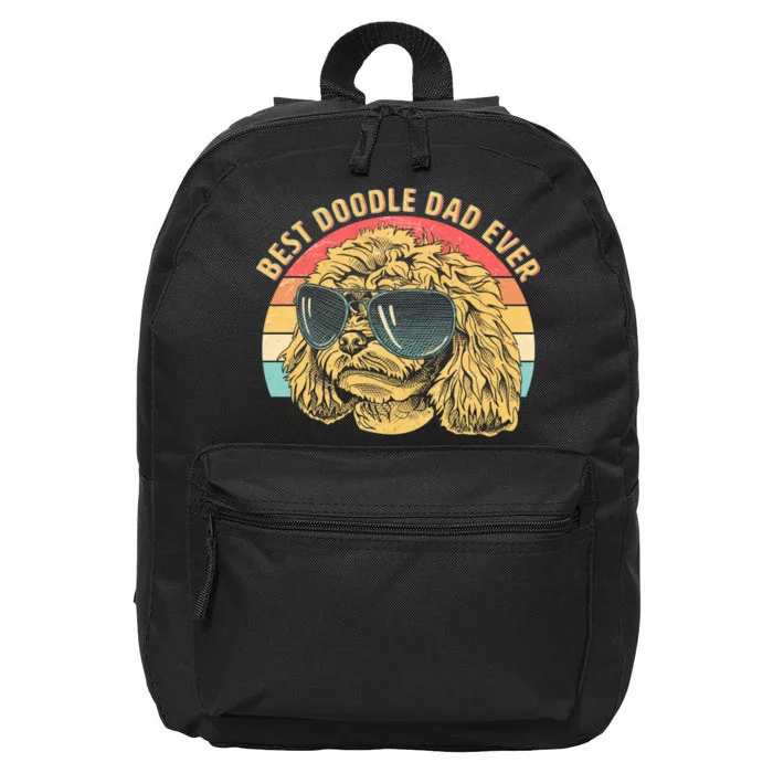 Retro Best Doodle Dad Ever 16 in Basic Backpack