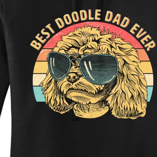 Retro Best Doodle Dad Ever Women's Pullover Hoodie