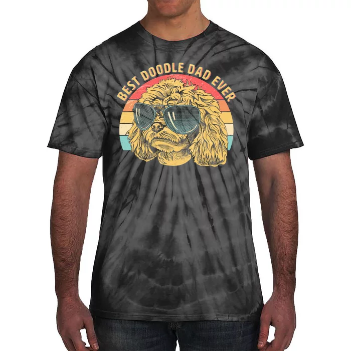 Retro Best Doodle Dad Ever Tie-Dye T-Shirt