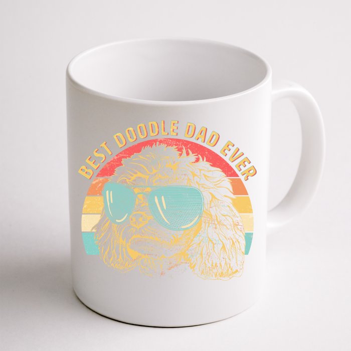 Retro Best Doodle Dad Ever Front & Back Coffee Mug