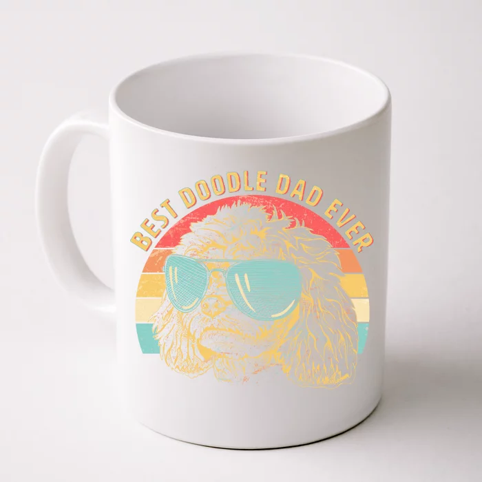 Retro Best Doodle Dad Ever Front & Back Coffee Mug