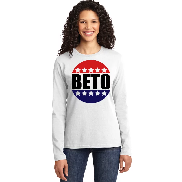 Retro Beto For Texas Senate Election Ladies Long Sleeve Shirt