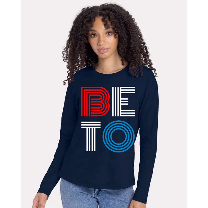 Retro BETO Logo Womens Cotton Relaxed Long Sleeve T-Shirt