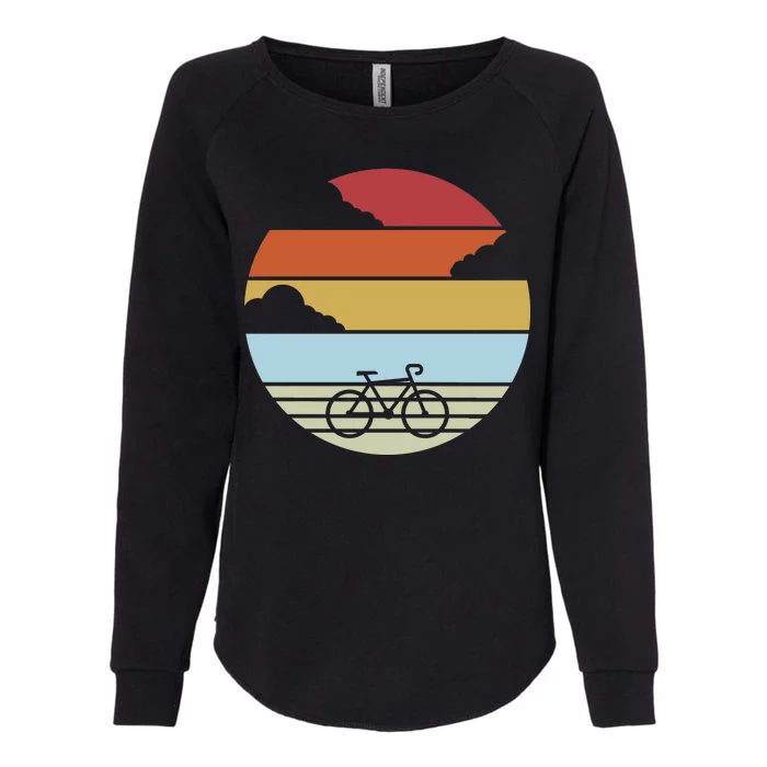 Retro Bicycle Sunset Vintage Womens California Wash Sweatshirt