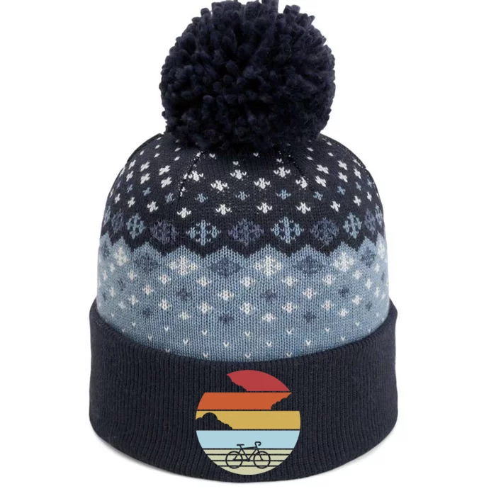 Retro Bicycle Sunset Vintage The Baniff Cuffed Pom Beanie