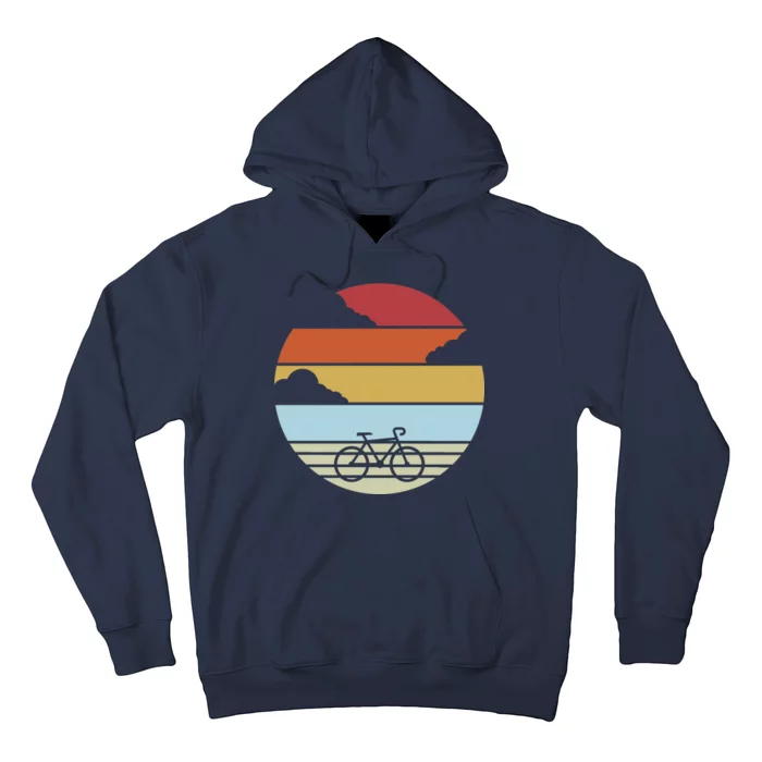 Retro Bicycle Sunset Vintage Hoodie