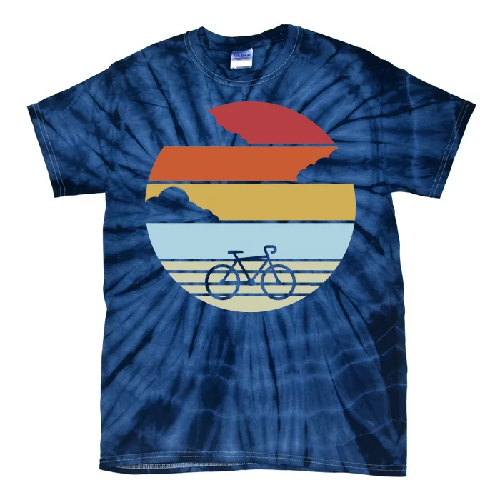 Retro Bicycle Sunset Vintage Tie-Dye T-Shirt