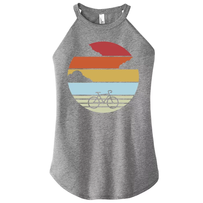 Retro Bicycle Sunset Vintage Women’s Perfect Tri Rocker Tank