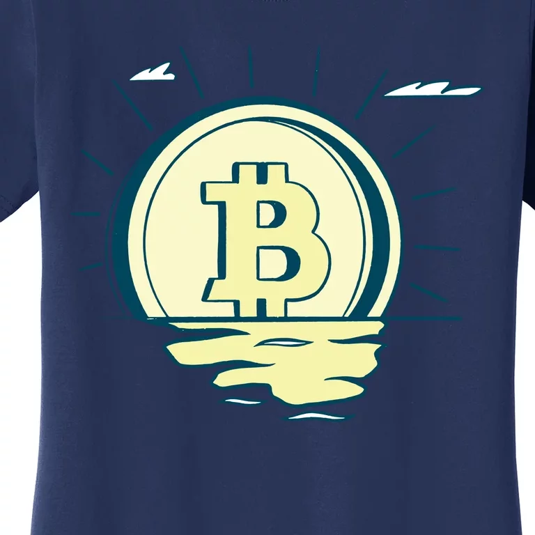 Retro Bitcoin Sunrise Women's T-Shirt