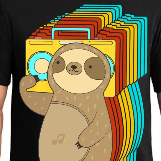 Retro Boombox Sloth Pajama Set