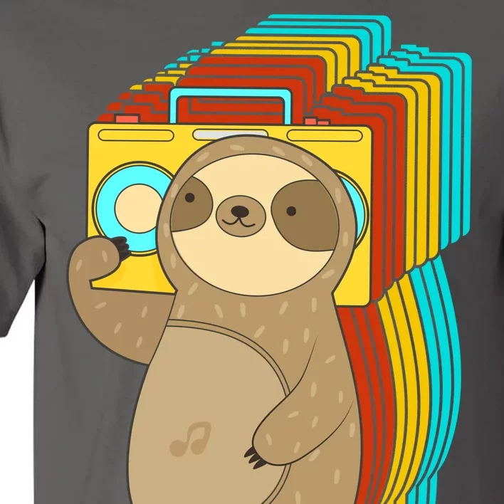 Retro Boombox Sloth Tall T-Shirt