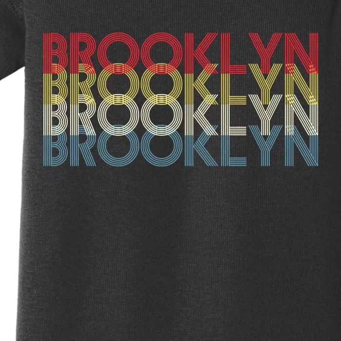 Retro Brooklyn Logo Baby Bodysuit