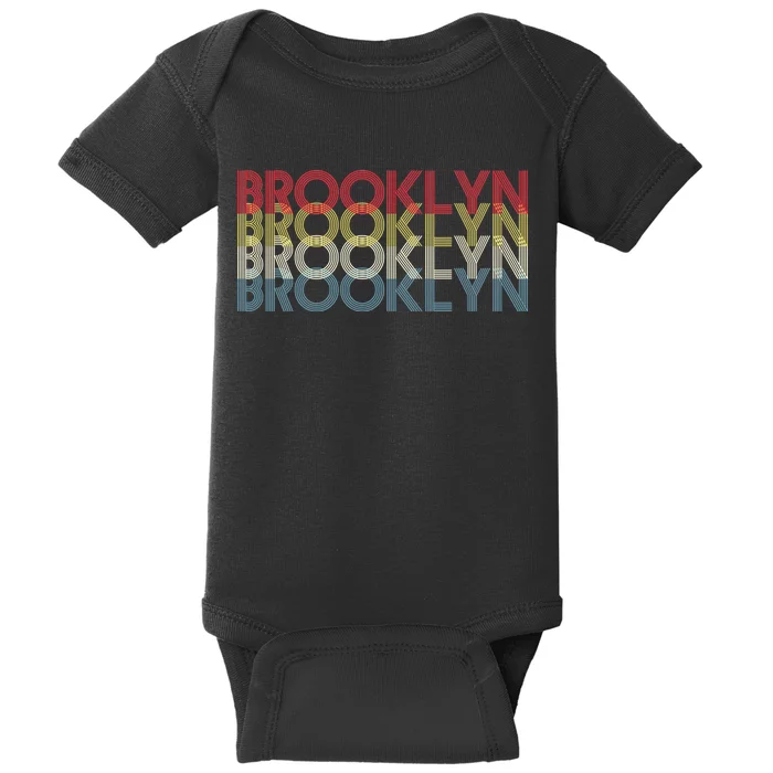 Retro Brooklyn Logo Baby Bodysuit