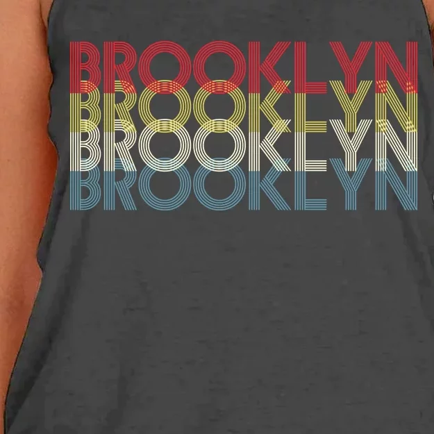 Retro Brooklyn Logo Women's Knotted Racerback Tank