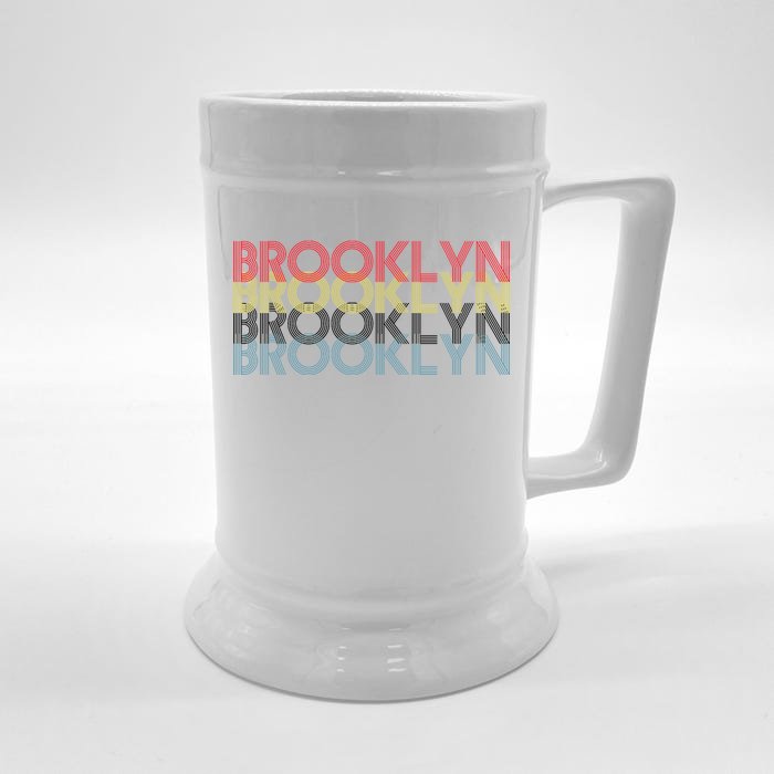 Retro Brooklyn Logo Front & Back Beer Stein