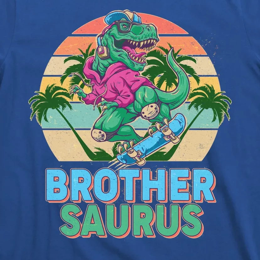 Retro Brother Saurus T-Rex Dinosaur T-Shirt