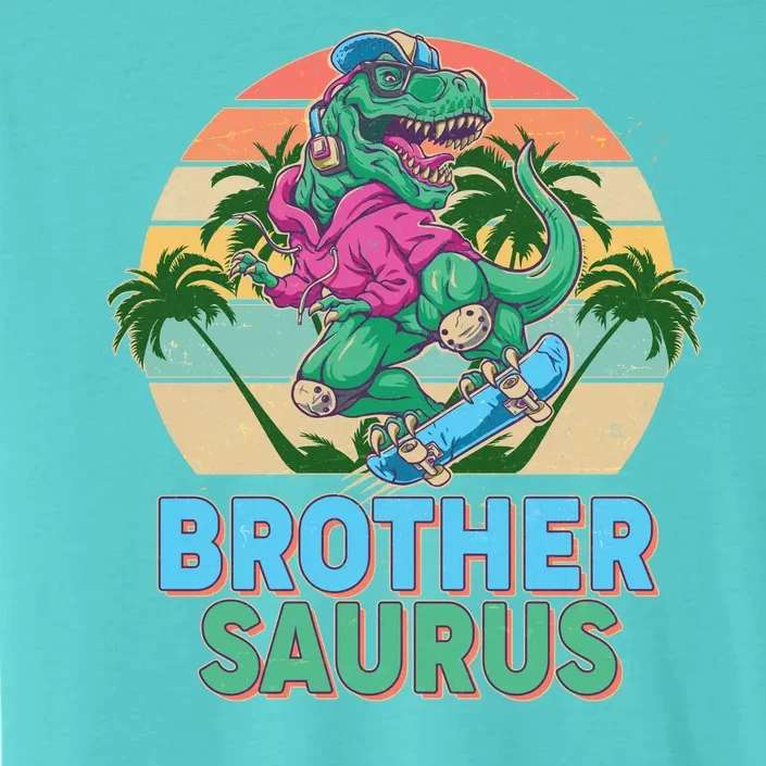 Retro Brother Saurus T-Rex Dinosaur ChromaSoft Performance T-Shirt