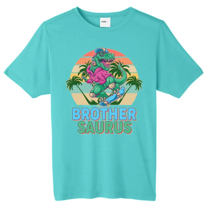 Retro Brother Saurus T-Rex Dinosaur ChromaSoft Performance T-Shirt