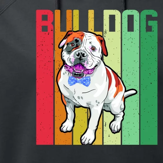 Retro Bulldog Performance Fleece Hoodie