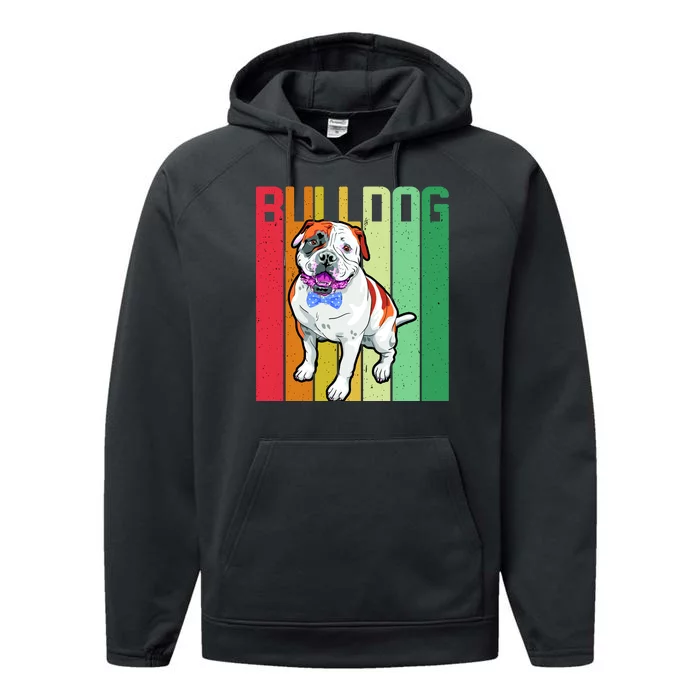 Retro Bulldog Performance Fleece Hoodie