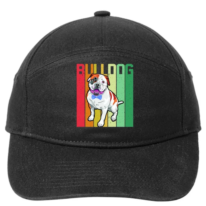 Retro Bulldog 7-Panel Snapback Hat