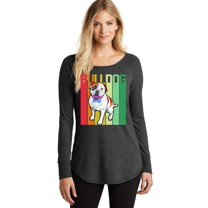 Retro Bulldog Women's Perfect Tri Tunic Long Sleeve Shirt