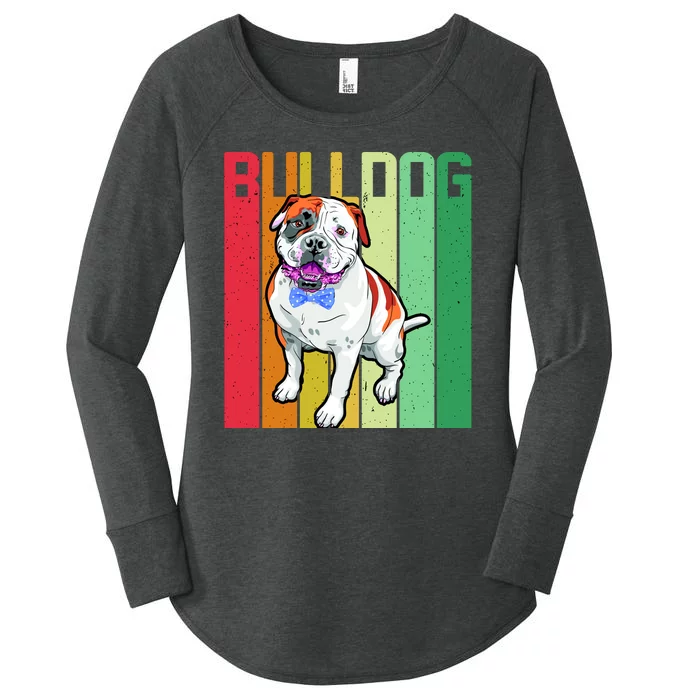 Retro Bulldog Women's Perfect Tri Tunic Long Sleeve Shirt