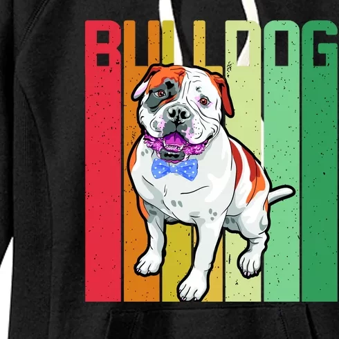 Retro Bulldog Women's Fleece Hoodie