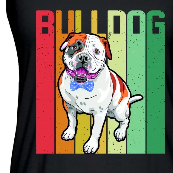 Retro Bulldog Ladies Essential Flowy Tank