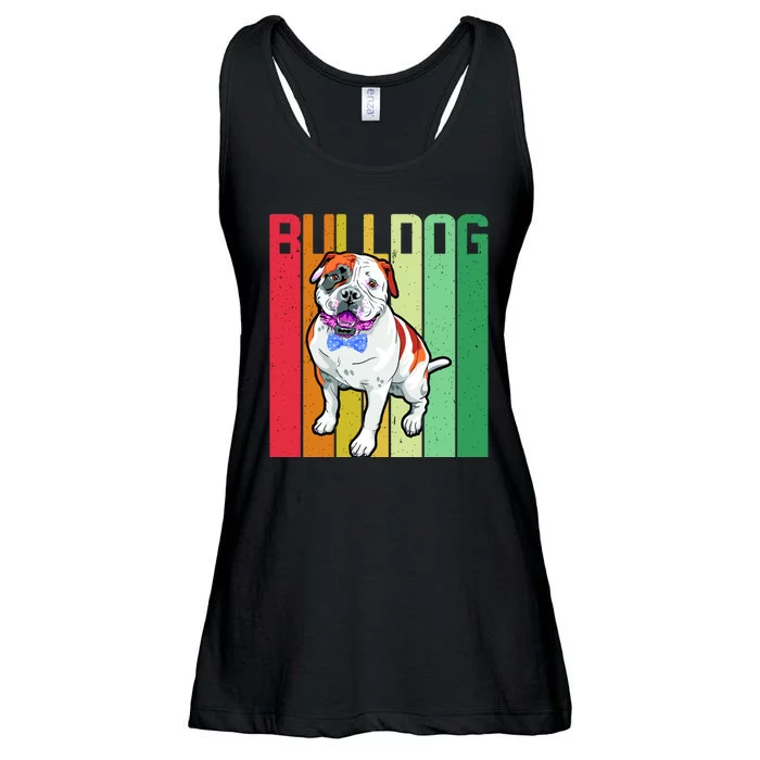 Retro Bulldog Ladies Essential Flowy Tank