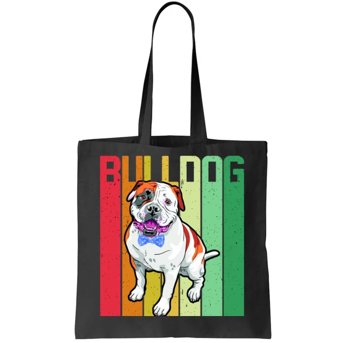 Retro Bulldog Tote Bag