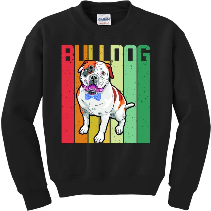 Retro Bulldog Kids Sweatshirt