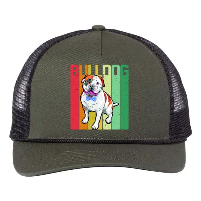 Retro Bulldog Retro Rope Trucker Hat Cap