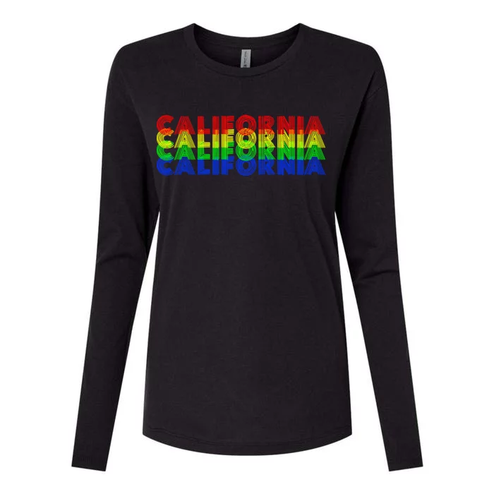 Retro California Womens Cotton Relaxed Long Sleeve T-Shirt