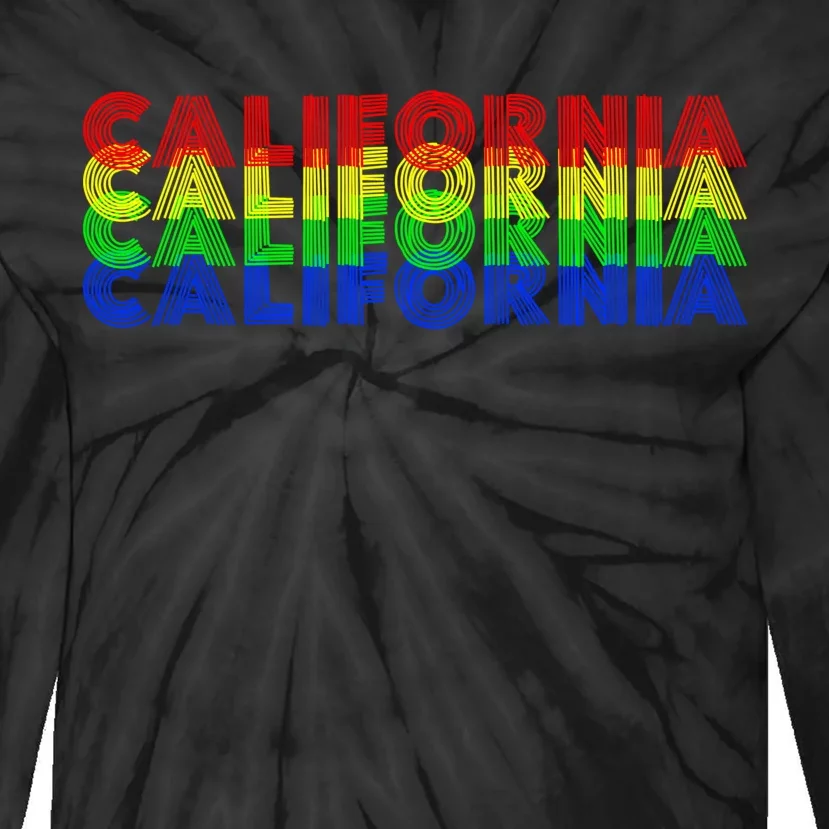 Retro California Tie-Dye Long Sleeve Shirt