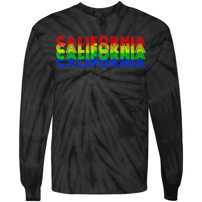 Retro California Tie-Dye Long Sleeve Shirt