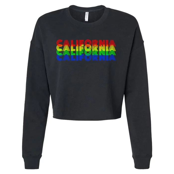 Retro California Cropped Pullover Crew