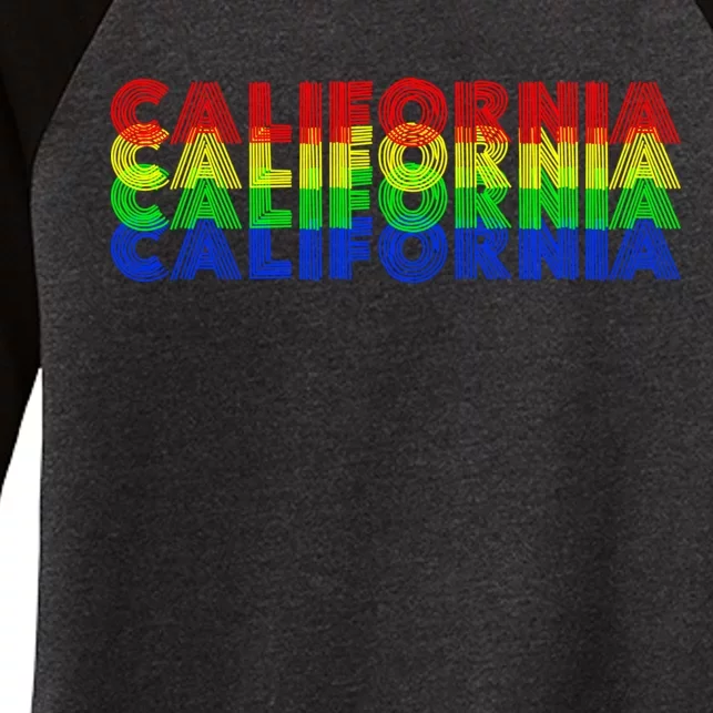 Retro California Women's Tri-Blend 3/4-Sleeve Raglan Shirt