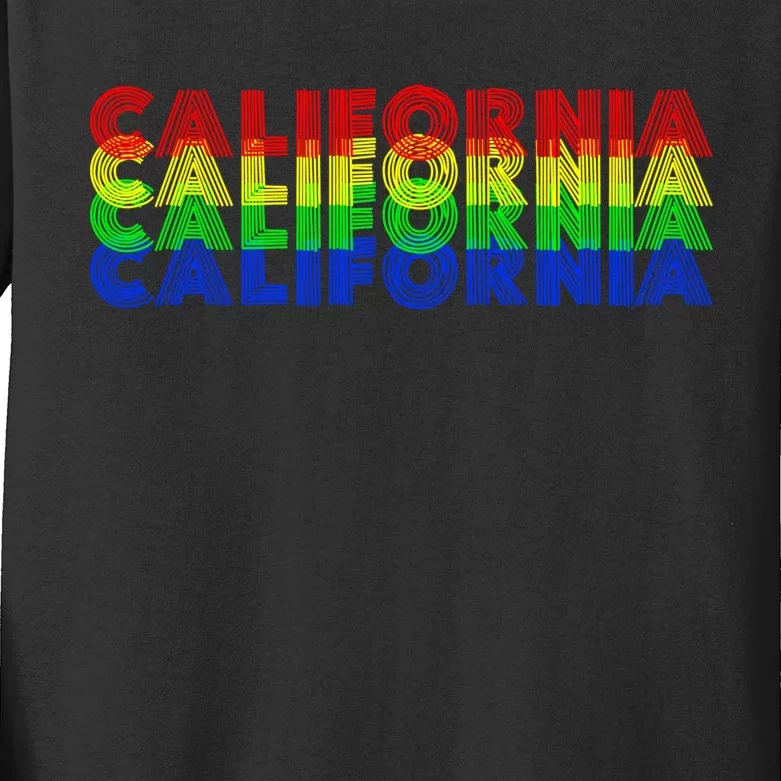 Retro California Kids Long Sleeve Shirt