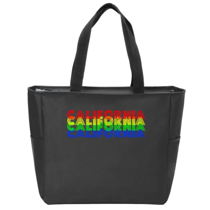 Retro California Zip Tote Bag