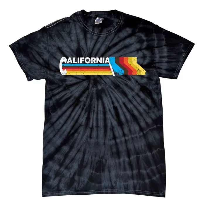 Retro California Colorful Logo Tie-Dye T-Shirt