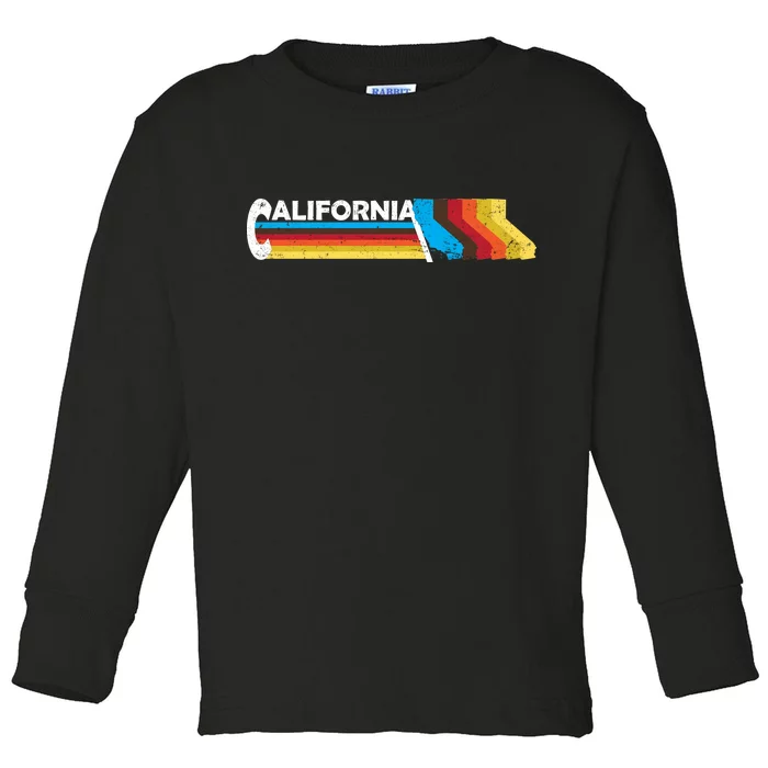 Retro California Colorful Logo Toddler Long Sleeve Shirt