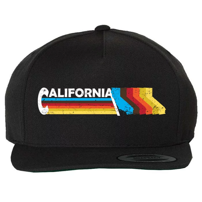 Retro California Colorful Logo Wool Snapback Cap