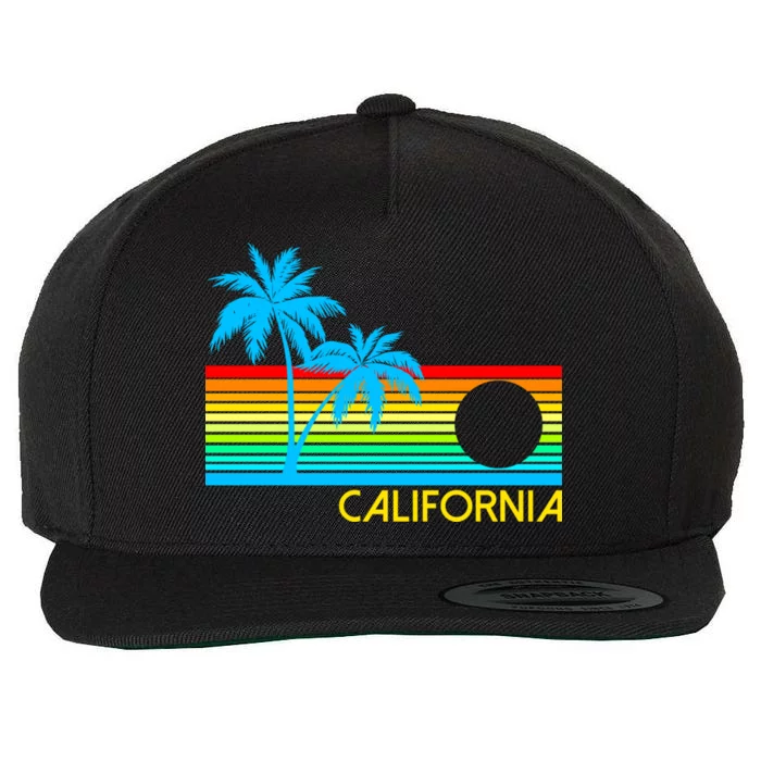 Retro California Logo Wool Snapback Cap