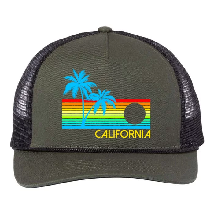 Retro California Logo Retro Rope Trucker Hat Cap