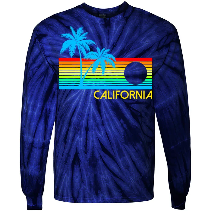 Retro California Logo Tie-Dye Long Sleeve Shirt