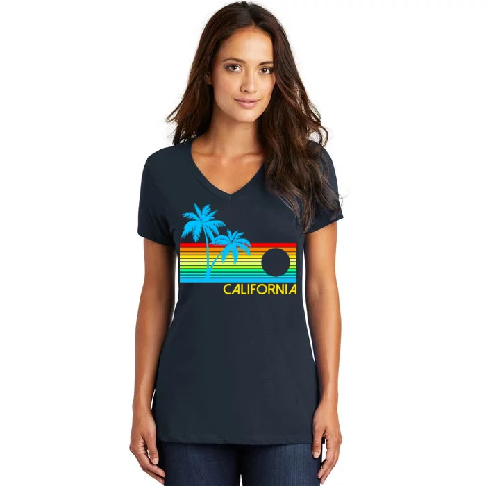 Retro California Logo Women's V-Neck T-Shirt