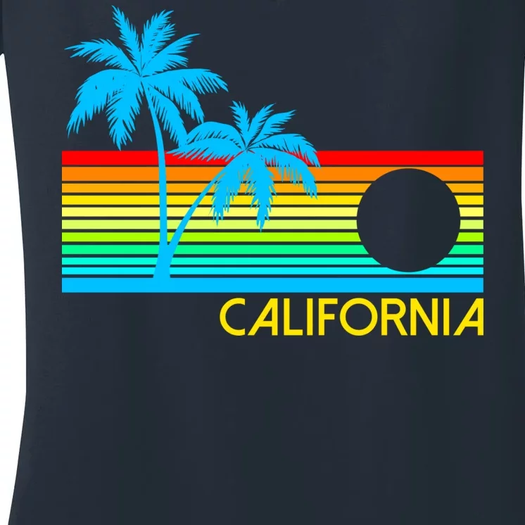 Retro California Logo Women's V-Neck T-Shirt